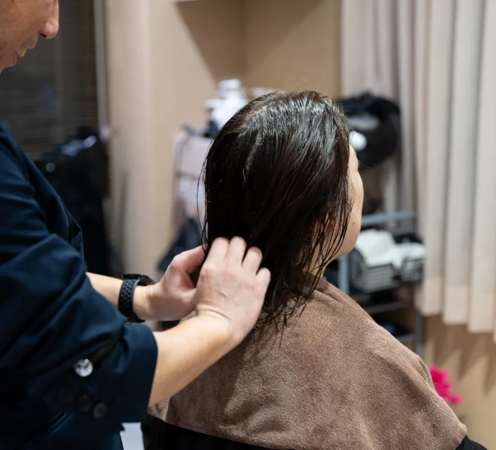 シャンプーした後